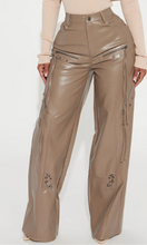 Load image into Gallery viewer, Effortless Edge | Oversized Textured Vegan Leather Cargo Pants