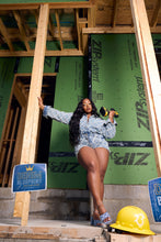 Load image into Gallery viewer, The Framework | DISTRESSED DENIM ROMPER