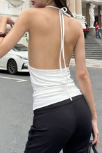 Load image into Gallery viewer, Starlight Studded Halter Tank | White