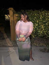 Load image into Gallery viewer, Dreamy Layers Maxi – Sheer Mesh Long Sleeve Dress
