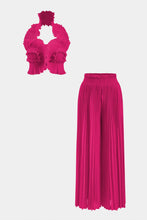 Load image into Gallery viewer, Pink Sangria |Pleated Two-Piece Set
