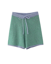 Load image into Gallery viewer, Key Lime Court |Stripe-Knitted Short Set
