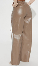 Load image into Gallery viewer, Effortless Edge | Oversized Textured Vegan Leather Cargo Pants
